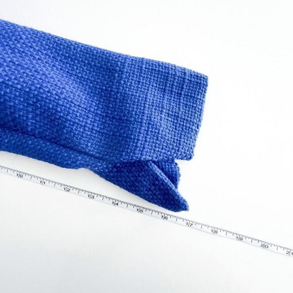 AVON Signature Collection Womens Woven Coat Jacket Button Pockets Blue Small - Picture 7 of 8